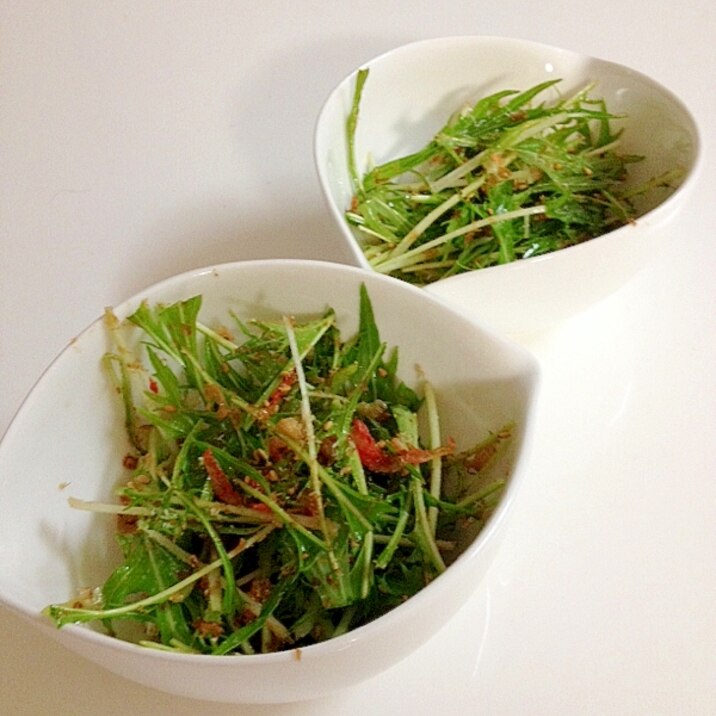 水菜と桜海老のチョレギサラダ